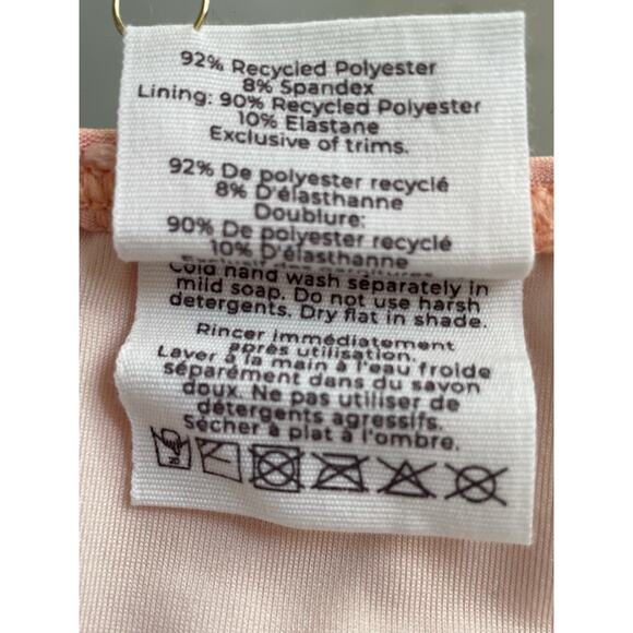 Peony Swim Bikini Bottom Staple Pant Textured Apricot Swimwear - Picture 8 of 8